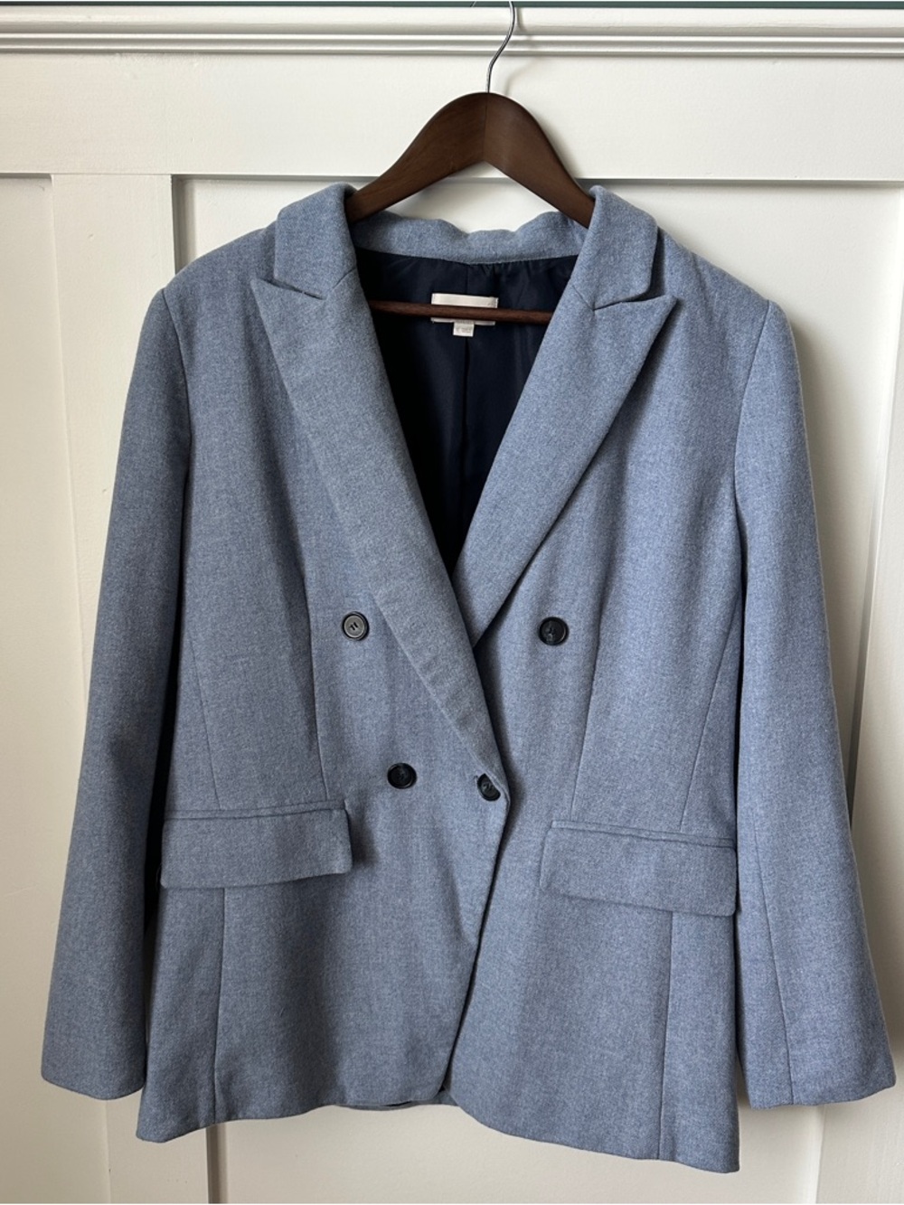 LOFT Double-Breasted Light Blue Women's Blazer